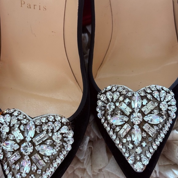Christian Louboutin Cristacora Crystal Heart So Kate Pumps - Picture 6 of 13